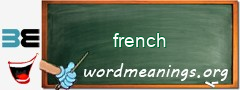 WordMeaning blackboard for french